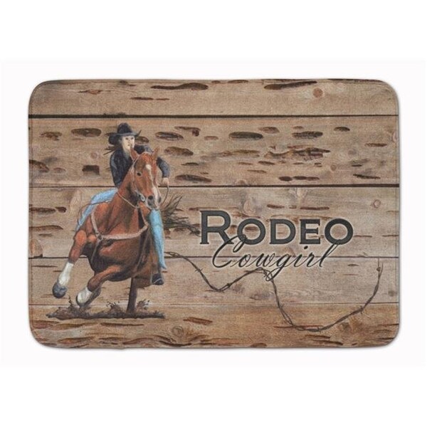 Carolines Treasures Carolines Treasures SB3055RUG Rodeo Cowgirl Barrel Racer Machine Washable Memory Foam Mat SB3055RUG - main